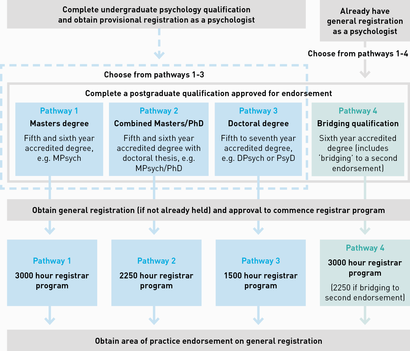 Area of practice endorsement pathways diagram. 